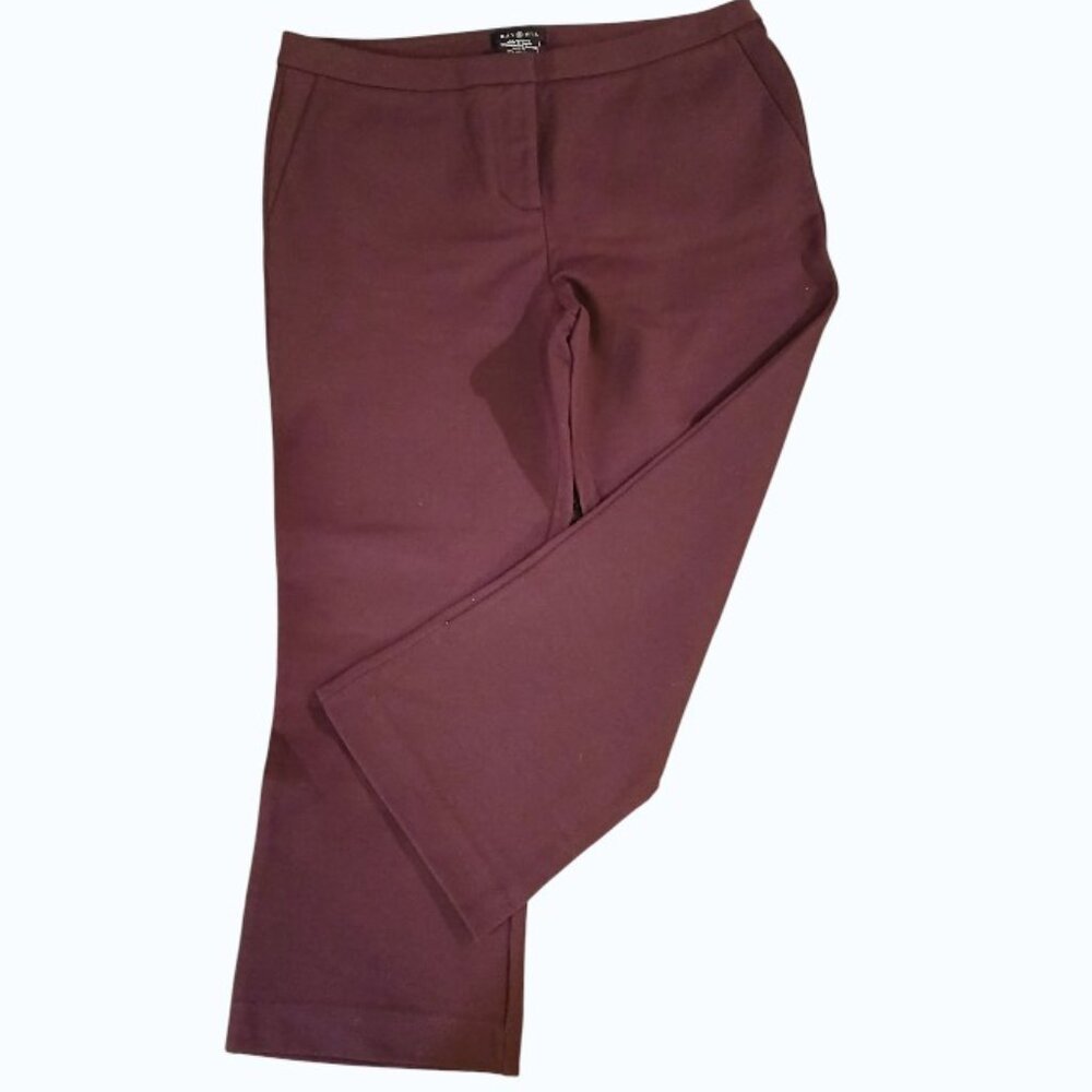 NWT- MAX & MIA Plum Ankle/Crop Pants - Picture 4 of 13